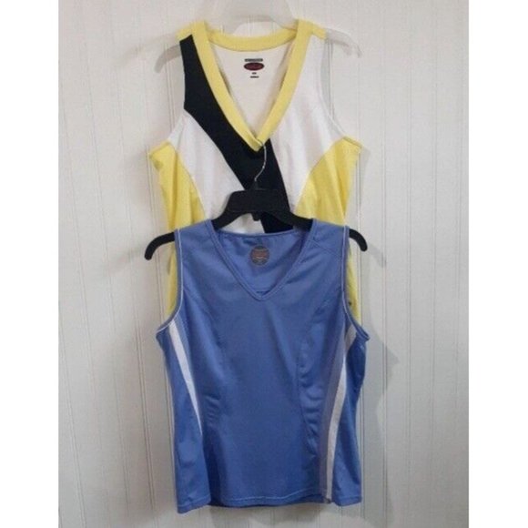 Bolle Lot of 2 Women's Large Tank Top Tennis Activewear‎ V-Neck Athletic … - Picture 1 of 12